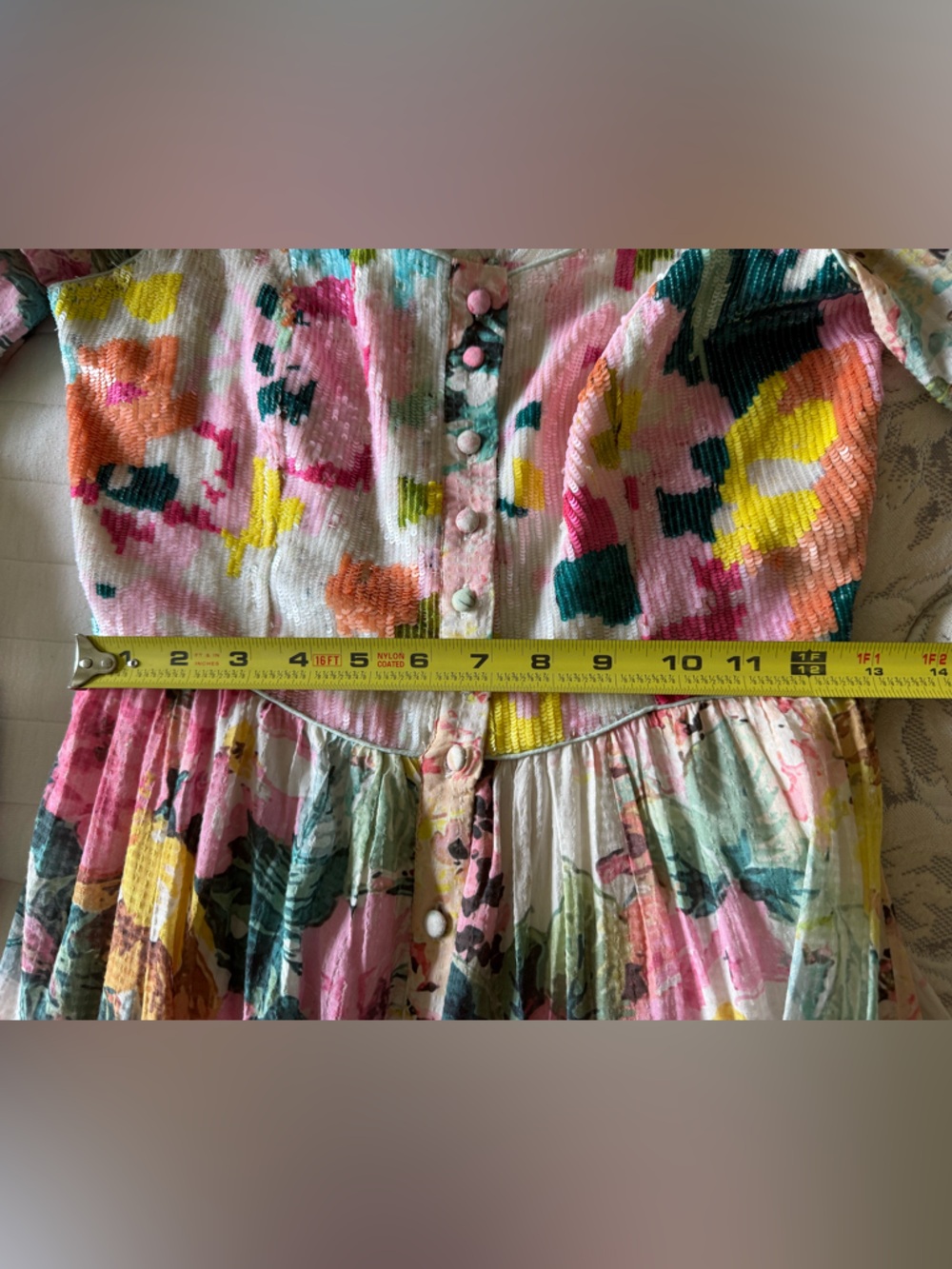 HEMANT & NANDITA Pink Floral Maxi Dress - Picture 4 of 5